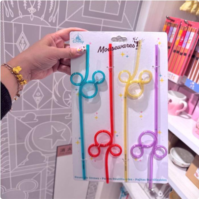 Curve Straw Sets Mickey Contents 4 
