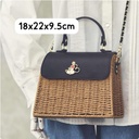 Minnie Sling Bag Rattan Woven Combination