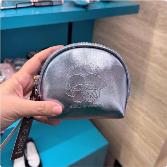 Kiki & Lala Metalic Synthetic Leather Pouch Blue