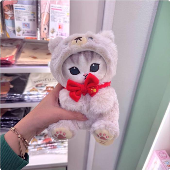 Mofusand Teddy Bear Cat Plush Ivory