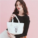 Maison De Fleur X Minnie Ribbon Tote Bag Ivory Material Satin
