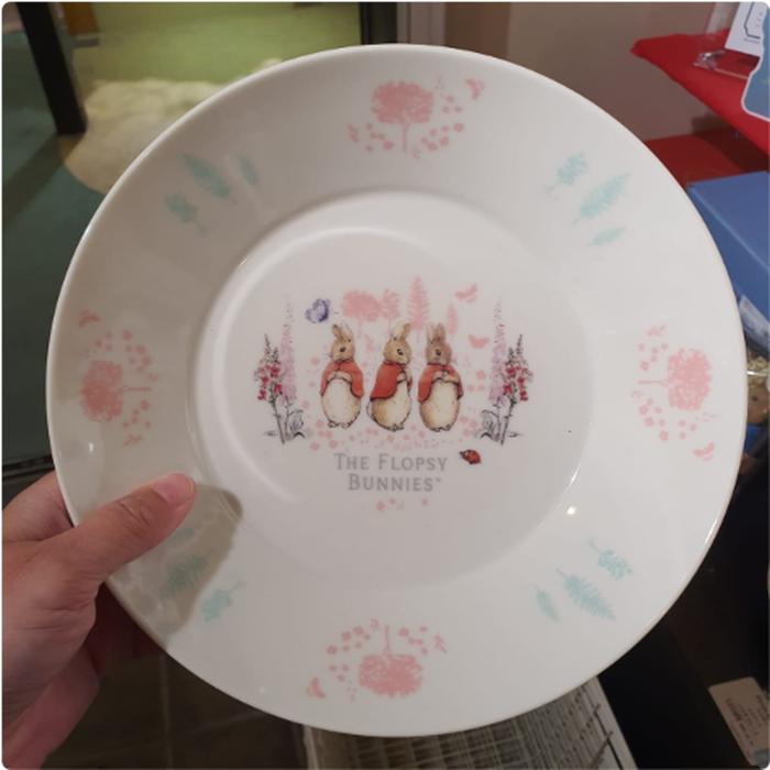 Flopsy Plate Ceramic Blue - Made In Japan (can Enter Microwave & Dishwasher)