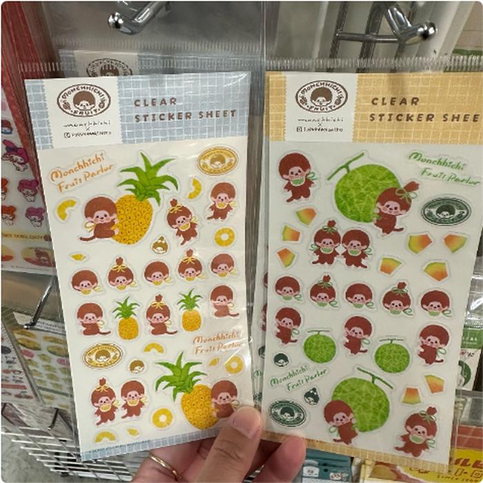 Monchichi Clear Sticker Sheet 