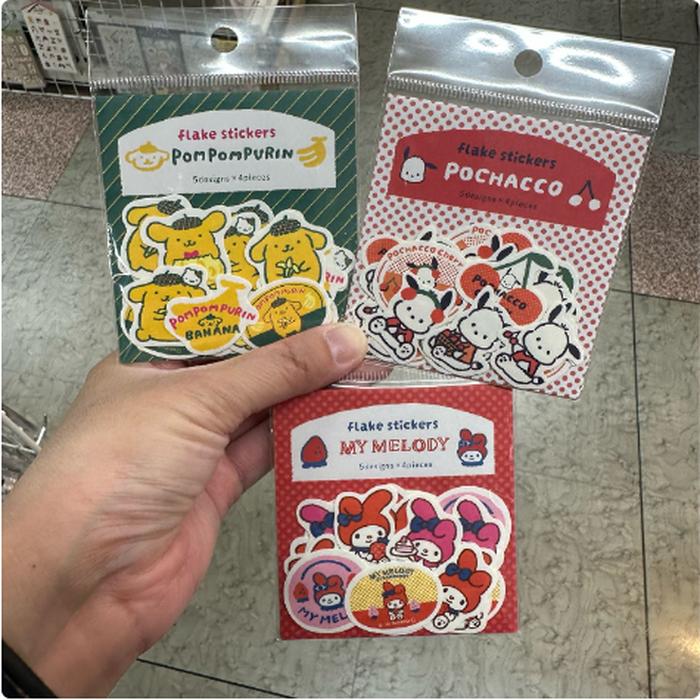 Pompompurin / Pochacco / My Melody Flake Sticker Fruits 