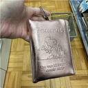 Reel Pass Case Snoopy Pink Metallic Zipper