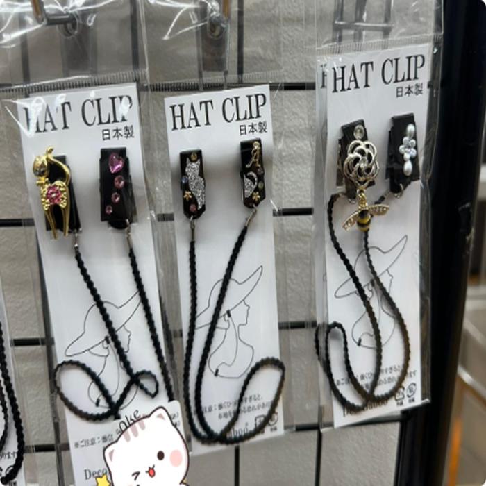 Hat clip, make a hat so as not to fly if you get the wind