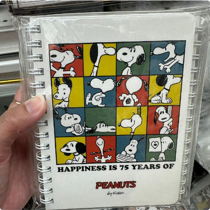 Snoopy Ring Notebook 75th White