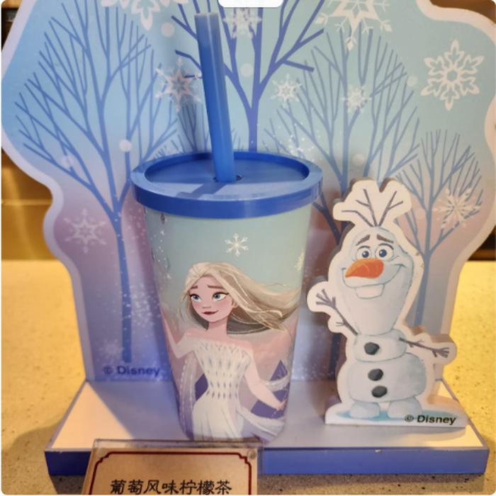Frozen Plastic Cup With Straw 