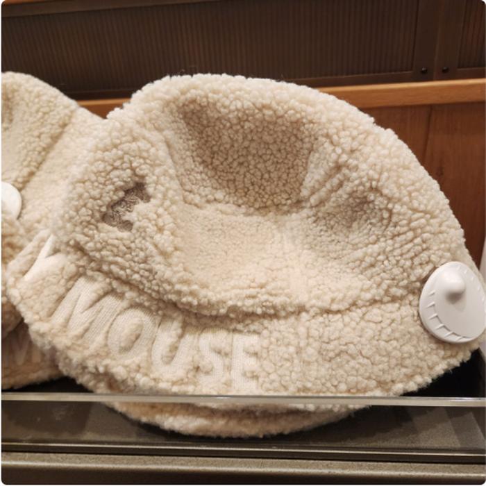 Bucket Hat Warm Fluffy Mickey Warm 