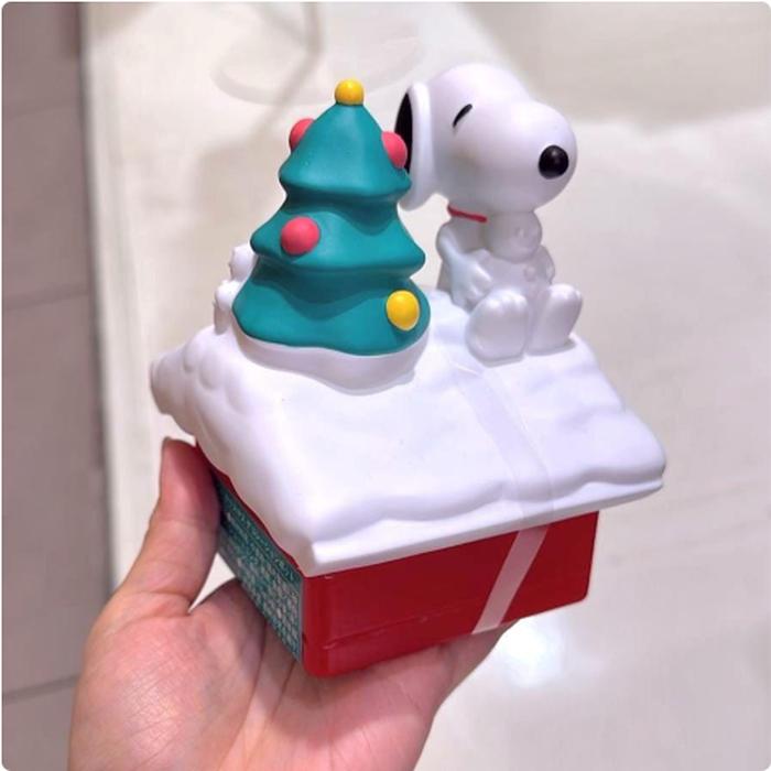 Snoopy Christmas Decoration Pot White Cookie