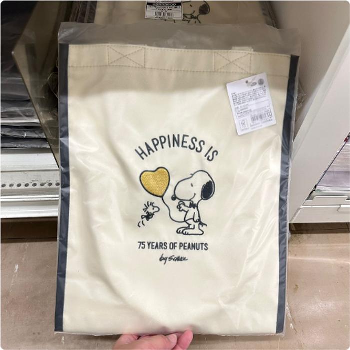 Snoopy flat totebag white