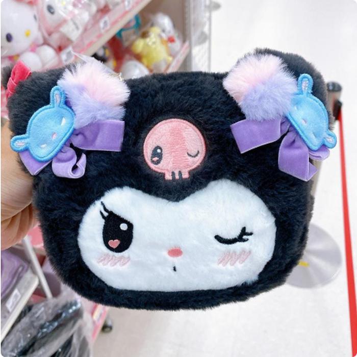 Kuromi face pouch soft sale
