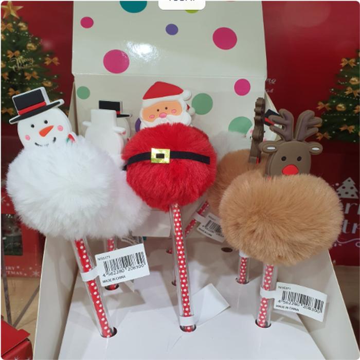 Pen xmas pom pom @each