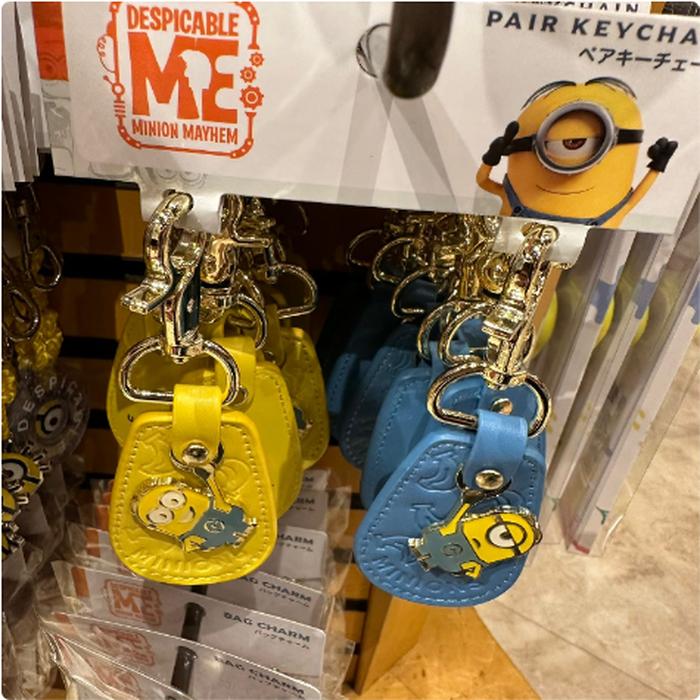 Pair Keychain Minion Synthetic Leather