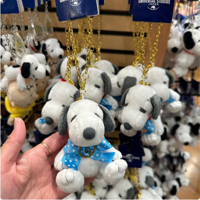 Bag Charm snoopy blue ribbon usj