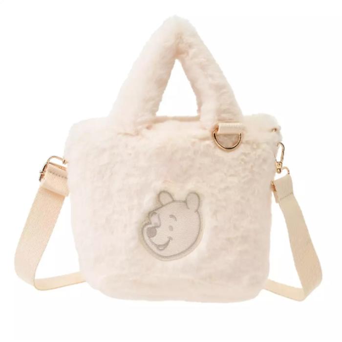 Pooh Fur Tote 2way Bag White
