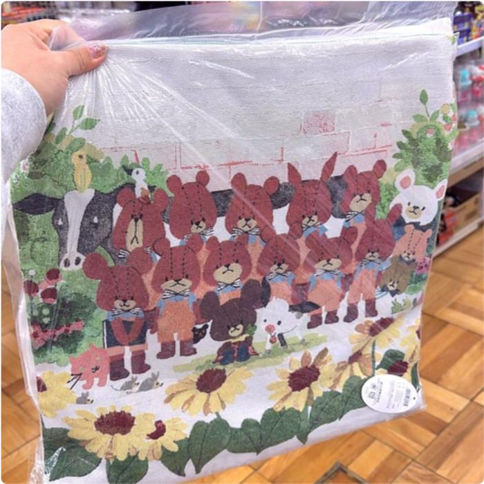 Kuma no gakkou pillow cushion 45x45cm