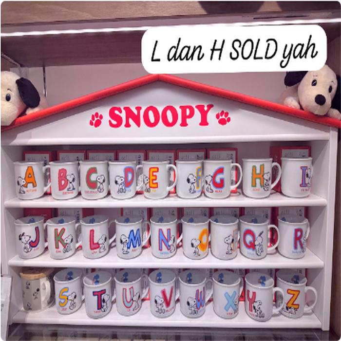 Snoopy Ceramic Glass Alphabet @each