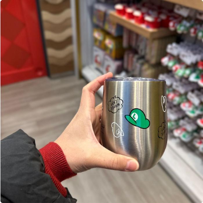 Luigi Stainless Tumbler with clear lid 