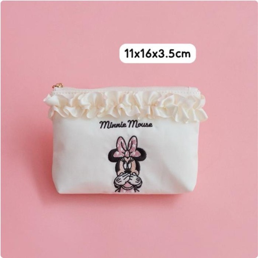 [3/4/2025-21:28-650] Maison De Fleur X Minnie Mouse Embroidered Frill Pouch Ivory
