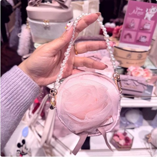 [3/5/2025-08:25-745] Mdf Cotton Candy Round Pouch Charm Pin Beige