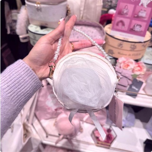 [3/5/2025-08:25-745] Mdf Cotton Candy Round Pouch Charm Pin Ivory