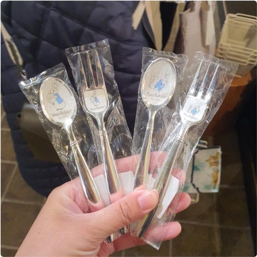 [3/11/2025-15:32-395] Spoon Fork Cake Silver Set Peter Rabbit (get 1 Fork 1 Spoon)