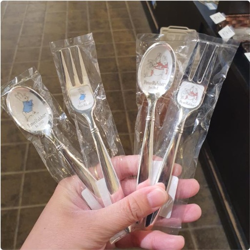 [3/11/2025-15:32-395] Spoon Fork Cake Silver Set Peter Rabbit (get 1 Fork 1 Spoon)