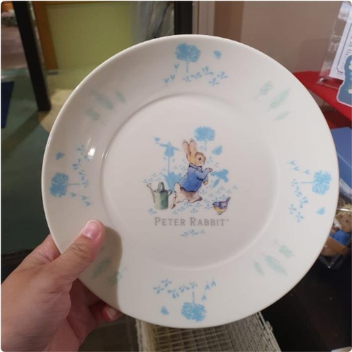 [3/11/2025-15:49-330] Peter Rabbit Plate Ceramic Blue - Made In Japan (can Enter Microwave & Dishwasher)