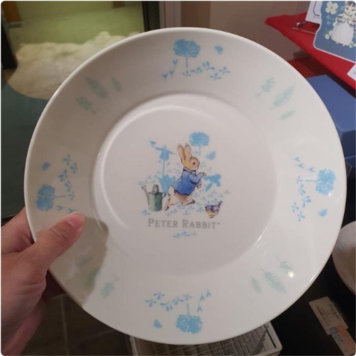 [3/11/2025-15:49-380] Peter Rabbit Plate Ceramic Blue - Made In Japan (can Enter Microwave & Dishwasher)