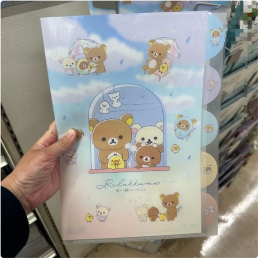 [3/11/2025-20:59-None90] Rilakkuma Rainy Days Window Index Holder 5 Pockets 