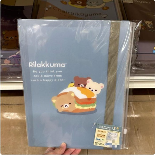 [3/12/2025-10:55-155] Rilakkuma Sandwich Clear Folder With Band (6+1 Pockets)