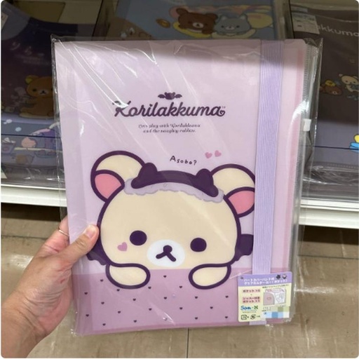 [3/12/2025-10:55-155] Korillakuma Purple Clear Folder With Band (6+1 Pockets)