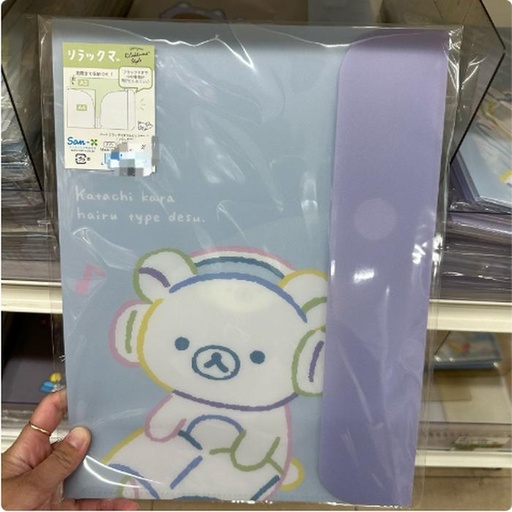 [3/12/2025-11:08-125] Rilakkuma Use Headphones Double Clear Holder With Hard Flap