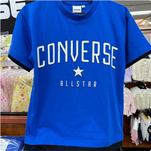 [3/12/2025-12:06-140] Blue Converse Children's Tshirt Size 140 - 160 Cm 
