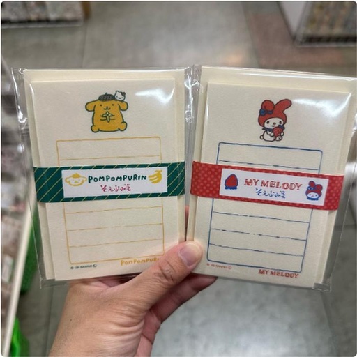 [3/12/2025-15:39-None75] Pompompurin / My Melody Mini Letter Set 