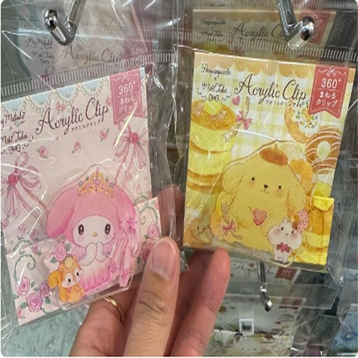[3/12/2025-16:00-120] My Melody / Pompompurin Acrylic Clip Kawai