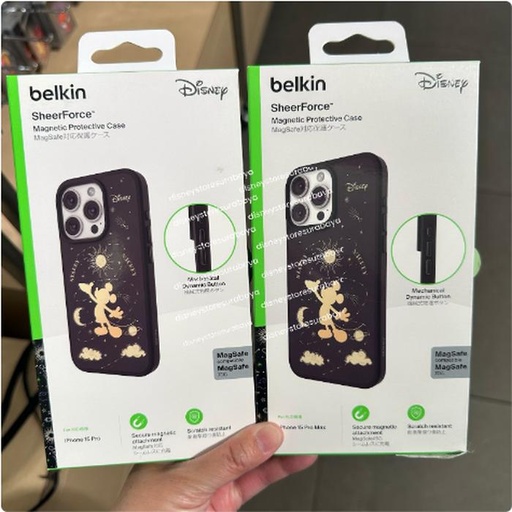[3/13/2025-18:28-890] Magnetic Protective Case Compatible With Magsafe Mickey Black Motif For Iphone 15 Pro / 15 Pro Max