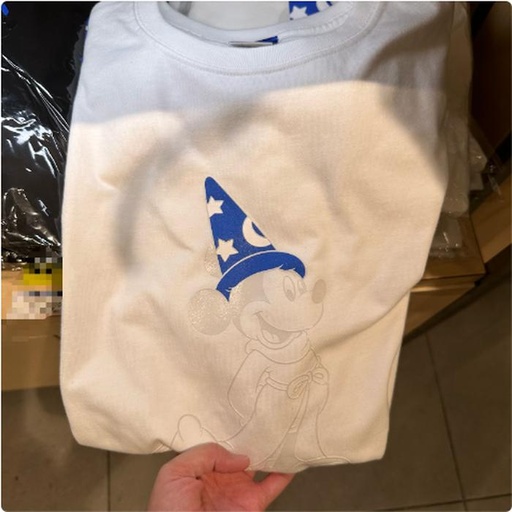 [3/13/2025-20:36-650] Mickey Fantasia White Cotton Tshirt Size Bust 116 Cm