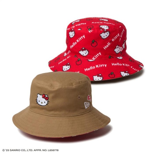[3/15/2025-09:34-680] Kids Bucket Hat Reversible Hello Kitty Khaki