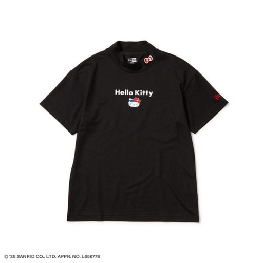 [3/15/2025-09:47-None1225] Golf - Women's Short Sleeve Mid Neck T -shirt Hello Kitty Black. Size S Bust 92 Cm, Size M Bust 96 Cm, Size L Bust 100 Cm