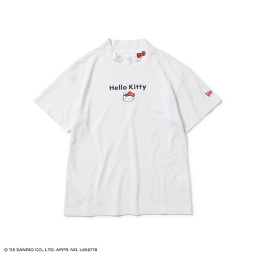 [3/15/2025-09:47-None1225] Golf - Women's Short Sleeve Mid Neck T -shirt Hello Kitty White. Size S Bust 92 Cm, Size M Bust 96 Cm, Size L Bust 100 Cm