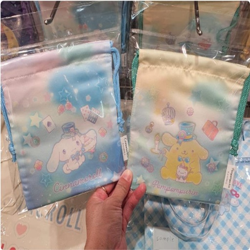 [3/15/2025-16:39-170] Drawstring Pouch Cinnamoroll / Pompompurin Kawai 170 @Each