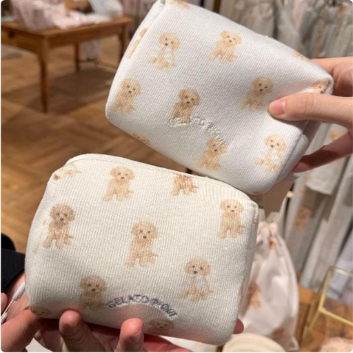 [16/03/2025-13:39-695] Gelato Pique Poodle Pattern Square Pouch @Each