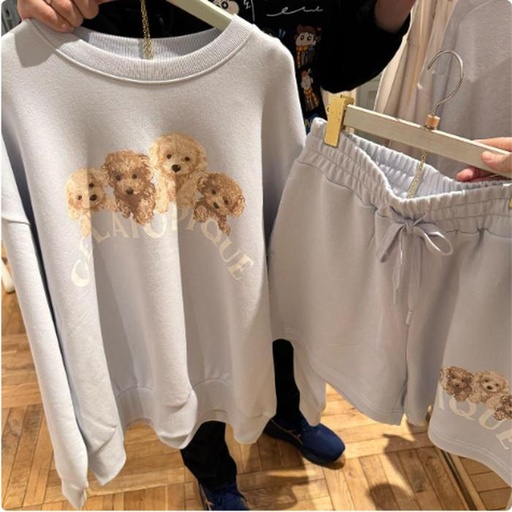 [16/03/2025-14:20-2700] Gelato Pique Poodle Blue, Bust Pullover 136 Cm, Waist Shorts 68 Cm Hip 106 Cm