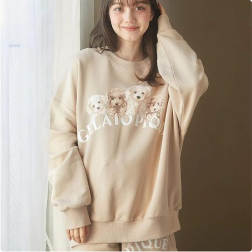 [16/03/2025-14:21-2700] Gelato Pique Poodle Beige. Bust Pullover 136 Cm Waist Shorts 68 Cm Hip 106 Cm