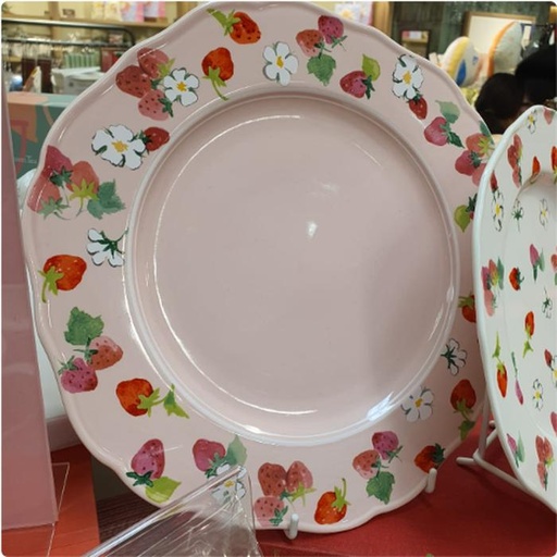 [16/03/2025-15:20-495] Pink Strawberry Ceramic Plate