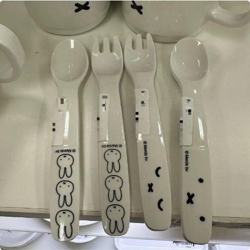 [9/29/2024-08:38-100] Miffy spoon of a melamine child 1 set (1 spoon & 1 fork)