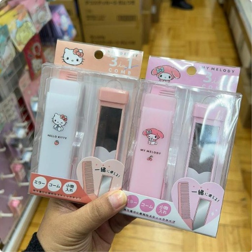 [9/30/2024-20:26-145] Hello Kitty / My Melody comb set with mirror
