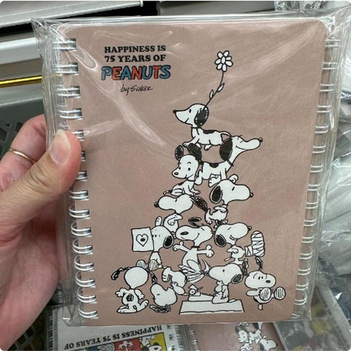 [10/2/2024-18:41-None90] Snoopy Ring Notebook 75th Brown